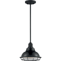 Pendant Fixture - Small - For (1) Incandescent or LED Bulb - Medium Base - Black Finish - Bulb Not Included - Nuvo 60-7003