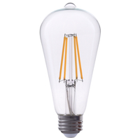Natural Light - 450 Lumens - 5 Watt - 2400 Kelvin - AmberGlow LED Edison Bulb - 5.4 in. x 2.5 in. - 40 Watt Equal - Dimmable - 92 CRI - 120 Volt - TCP FST19D4024E26SCL92