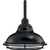 14 in. x 12 in. Outdoor Wall Sconce Fixture - Silver Baffle - Black Finish Thumbnail