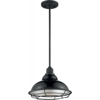 Pendant Fixture - Large - For (1) Incandescent or LED Bulb - Medium Base - Black Finish - Bulb Not Included - Nuvo 60-7004