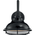 12 in. x 10 in. Outdoor Wall Sconce Fixture - Silver Baffle - Black Finish Thumbnail