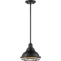 Pendant Fixture - Small - For (1) Incandescent or LED Bulb - Medium Base - Bronze Finish - Bulb Not Included - Nuvo 60-7013