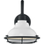 12 in. x 10 in. Outdoor Wall Sconce Fixture - White Shade - Black Finish Thumbnail