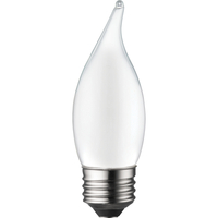 Natural Light - 500 Lumens - 5 Watt - 2400 Kelvin - AmberGlow LED Chandelier Bulb - 4.3 in. x 1.4 in. - 60 Watt Equal - Candle Glow - Frosted - Medium Base - 92 CRI - 120 Volt - TCP FF11D6024E26SFR92