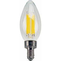 Natural Light - 500 Lumens - 4 Watt - 2400 Kelvin - AmberGlow LED Chandelier Bulb - 3.8 in. x 1.4 in. - 60 Watt Equal - Candle Glow - Clear - Candelabra Base - 92 CRI - 120 Volt - TCP FB11D6024E12SCL92