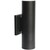 12 in. LED Outdoor Wall Sconce Fixture - Direct and Indirect Light - Black Finish Thumbnail