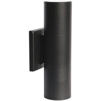 12 in. LED Outdoor Wall Sconce Fixture - Direct and Indirect Light - Black Finish - 1800 Total Lumens - 20 Watt - 3000 Kelvin - 90 CRI - 120-227 Volt - Nuvo 62-1144R1