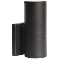 8 in. LED Outdoor Wall Sconce Fixture - Up or Down Installation - Black Finish - 900 Lumens - 10 Watt - 3000 Kelvin - 90 CRI - 120-277 Volt - Nuvo 62-1148
