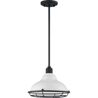 Pendant Fixture - Large - For (1) Incandescent or LED Lamp - Medium Base - Operates up to 60 Watt Max. - White Finish - Bulb Not Included - 120 Volt - Nuvo 60-7024