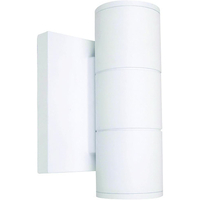 900 Total Lumens - 10 Watt - 3000 Kelvin - LED Outdoor Wall Sconce Fixture - Direct and Indirect Light - 90 Lumens Per Watt - White Finish - 120-277 Volt - Nuvo 62-1141R1