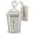 14.5 in. LED Outdoor Wall Sconce Fixture - Flame Lantern - Water Glass Lens - White Finish Thumbnail