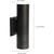 12 in. LED Outdoor Wall Sconce Fixture - Direct and Indirect Light - Black Finish Thumbnail