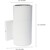 8 in. LED Outdoor Wall Sconce Fixture - Up or Down Installation - White Finish Thumbnail