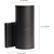 8 in. LED Outdoor Wall Sconce Fixture - Up or Down Installation - Black Finish Thumbnail