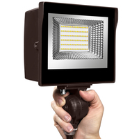 2260 Lumens - 15 Watt - Color Selectable LED Flood Light Fixture - Kelvin 3000-4000-5000 - 151 Lumens Per Watt - Replaces a 70 Watt Metal Halide - Knuckle Mount - 120-277 Volt - PLTS-12249