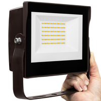 2260 Lumens - 15 Watt - Color Selectable LED Flood Light Fixture - Kelvin 3000-4000-5000 - 151 Lumens Per Watt - Replaces a 70 Watt Metal Halide - Yoke Mount - 120-277 Volt - PLTS-12340