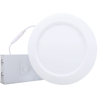 Natural Light - 970 Lumens - 12 Watt - 2700 Kelvin - 6 in. New Construction LED Downlight Fixture - Hardwire - 85 Watt Incandescent Equal - Round - White Trim - 90 CRI - 120 Volt - Green Creative 98107