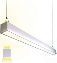 4 ft. Color Selectable Architectural LED Linear Fixture - Up/Down Light - 6500 Total Lumens - White - Linkable - 50 Watt - Kelvin 3000-4000-5000 - 120-277 Volt - Euri Lighting EUD4-50W103sw-W