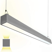 4 ft. LED Linear Fixture - Up/Down Light - Linkable - 6500 Total Lumens - Silver - 50 Watt - 3000-4000-5000 Kelvin - Euri Lighting EUD4-50W103sw-S