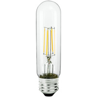 Natural Light - 450 Lumens - 5.5 Watt - 2700 Kelvin - LED T10 Tubular Bulb - 40 Watt Equal - Incandescent Match - 120 Volt - Satco S21344