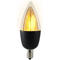 LED FLAME BULB CLEAR BLK BASE