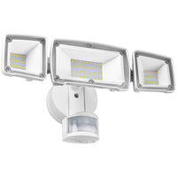 5500 Lumens - 50 Watt - 5000 Kelvin - LED Security Light Fixture with Motion Sensor and Photocell - Adjustable 3-Head - 3 Year Warranty - PLT Solutions - PLT-12419