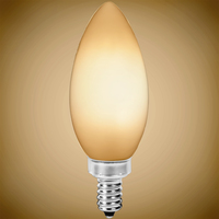 300 Lumens - 3 Watt - 3000 Kelvin - LED Chandelier Bulb - 40 Watt Equal - Halogen Match - Frosted - Candelabra Base - 120 Volt - PLT Solutions - PLT-11836