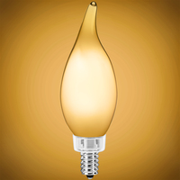 100 Lumens - 1.5 Watt - 2700 Kelvin - LED Chandelier Bulb - 15 Watt Equal - Incandescent Match - Frosted - Candelabra Base - 120 Volt - PLT Solutions - PLT-11884