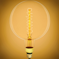 60 Watt Incandescent - Oversized Vintage Light Bulb - 11.4 in. x 8 in. - 200 Lumens - Medium Base - Tinted - 120 Volt - PLT Solutions - PLTS-12240