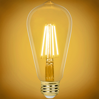 600 Lumens - 7 Watt - 2200 Kelvin - LED Edison Bulb - 60 Watt Equal - Dimmable - 120 Volt - 90+ Lighting SE-RCL06.1107-B