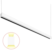 8 ft. Wattage and Color Selectable Architectural LED Linear Fixture with Regressed Lens - Up/Down Light - 11,330 Total Lumens - White - Linkable Watts 40-60-80 - Kelvin 3000-3500-4000 - 120-277 Volt - PLT PremiumSpec PLT-90283