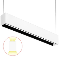 2 ft. Wattage and Color Selectable Architectural LED Linear Fixture with Regressed Lens - Up/Down Light - 2370 Total Lumens - White - Linkable - Watts 10-15-20 - Kelvin 3000-3500-4000 - 120-277 Volt - PLT PremiumSpec PLT-90281