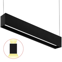 2 ft. Wattage and Color Selectable Architectural LED Linear Fixture with Regressed Lens - Up/Down Light - 2275 Total Lumens - Black - Linkable - Watts 10-15-20 - Kelvin 3000-3500-4000 - 120-277 Volt - PLT PremiumSpec PLT-90284