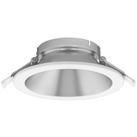 6 in. Reflector and Trim - Matte Silver Baffle with White Trim - Round - For use with PLT Architectural LED Light Engines - PLT PremiumSpec - PLT-90290