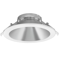 8 in. Reflector and Trim - Matte Silver Baffle with White Trim - Round - For use with PLT Architectural LED Light Engines - PLT PremiumSpec - PLT-90291