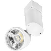 5 Colors - Natural Light - 542 Lumens - Selectable LED Track Light Fixture - Step Cylinder - 7 Watt - Kelvin 2700-3000-3500-4000-5000 - 36 Deg. Beam Angle - White - Halo Track Compatible - 120 Volt - PLT-12502