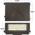 120 Watt Max - 17,400 Lumen Max - 3 Colors - Selectable Full Cutoff LED Wall Pack Fixture Thumbnail