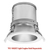 4 in. Reflector and Trim - Matte Silver Baffle with White Trim Thumbnail