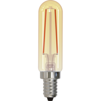 Natural Light - 160 Lumens - 2.5 Watt - 2100 Kelvin - LED T6 Tubular Bulb - 25 Watt Equal - Color Matched for Candle Glow - Candelabra Base - 90 CRI - 120 Volt - Bulbrite 776904