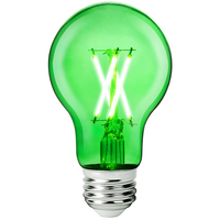 LED A19 Party Bulb - Green - 4.5 Watt - 40 Watt Equal - Medium Base - PLT-12581