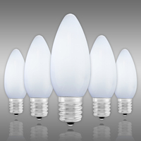 Cool White - LED C9 - Christmas Light Replacement Bulbs - Opaque Finish - Intermediate Base - 50,000 Life Hours - Premium LED Retrofit Bulb - 130 Volt - Pack of 25