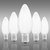 Pure White - LED C9 - Christmas Light Replacement Bulbs - Opaque Finish Thumbnail