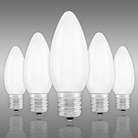 Pure White - LED C9 - Christmas Light Replacement Bulbs - Opaque Finish - Intermediate Base - 50,000 Life Hours - Premium LED Retrofit Bulb - 120 Volt - Pack of 25