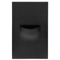 5 in. Tall - Indoor/Outdoor - LED Step and Wall Light - Vertical - Black Finish - 3 Watt - 85 Lumens - 3000 Kelvin - 120 Volt - PLT-12596