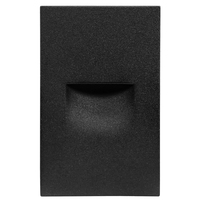 5 in. Tall - Indoor/Outdoor - LED Step and Wall Light - Vertical - Black Finish - 3 Watt - 85 Lumens - 3000 Kelvin - 120 Volt - PLT-12596