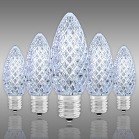 (NEW Technology) C9 - Cool White - Faceted LED - VividCore Premium - 50% Brighter - Pack of 25 - CMS-10293