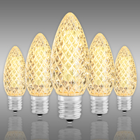 Warm White - LED C9 - Christmas Light Replacement Bulbs - Faceted Finish - Intermediate Base - 50,000 Life Hours - Premium LED Retrofit Bulb - 130 Volt - Pack of 25