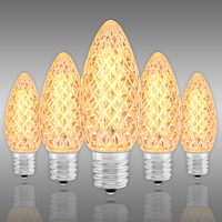 Warm White Deluxe - LED C9 - Christmas Light Replacement Bulbs - Faceted Finish - Intermediate Base - 50,000 Life Hours - Premium LED Retrofit Bulb - 130 Volt - Pack of 25