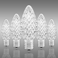 LED CIL C9 PURE WHITE TRANSP