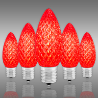 LED CIL C9 RED TRANSP